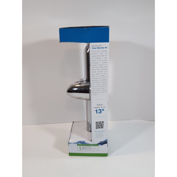 Oxygenics 22842 Showerhead Easy Slide Bar 3.25" W x 16" H x 3.5" D Chrome RV NEW - Picture 4 of 5